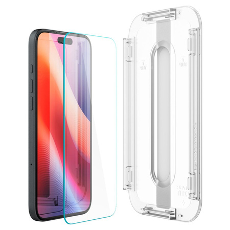 SZKŁO HARTOWANE SPIGEN GLAS.TR ”EZ FIT” IPHONE 15 CLEAR
