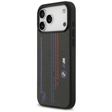BMW M Kevlar Lines & Logo MagSafe Case für iPhone 17 Pro Max – Schwarz
