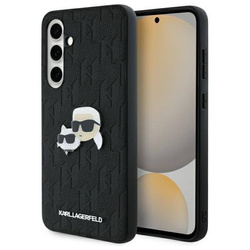 Oryginalne Etui SAMSUNG GALAXY S24 FE Karl Lagerfeld Hardcase Monogram Karl&Choupette Head Pin (KLHCS24FEPGKLKCPK) czarne