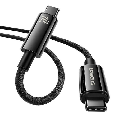 Kabel USB C - USB C 480Mb/s 240W 2m Baseus Tungsten Gold CAWJ040101 - czarny