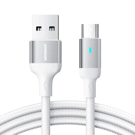 Joyroom kabel USB - micro USB 2.4A do szybkiego ładowania i transferu danych 2 m biały (S-UM018A10)