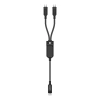 Kabel Acefast C5 USB-C - USB-C / USB-C 2w1 100W 480Mb/s - czarny