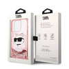 Karl Lagerfeld Liquid Glitter NFT Choupette Head - Etui iPhone 14 Pro Max (różowy)