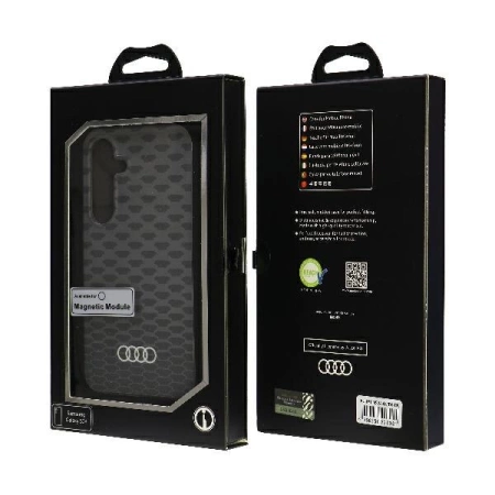 Etui Audi IML Stitching Pattern MagSafe Case na Samsung Galaxy S24 - czarne