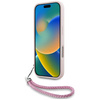 Original Case IPHONE 16 Karl Lagerfeld Quilted Initial Logo & Chain Strap pink
