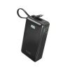 Powerbank SBS 10000 mAh 20W mit integriertem USB-C-Kabel und Digitalanzeige - schwarz