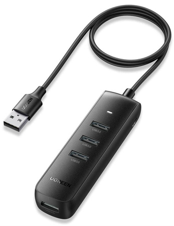Ugreen rozdzielacz HUB USB Typ A - 4x USB 3.2 Gen 1 czarny (CM416 80657)
