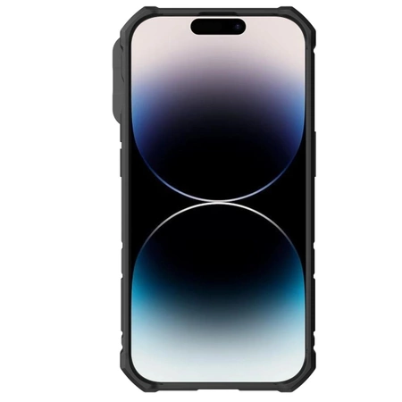 Nillkin CamShield Armor Pro Hülle iPhone 14 Pro Hülle gepanzerte Abdeckung Standring schwarz