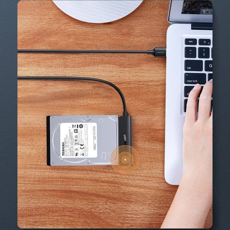 Ugreen adapter przejściówka dysku HDD SSD 2,5'' SATA III 3.0 - USB 3.2 Gen 1 (SuperSpeed USB 5 Gbps) czarny (70609 CM321)