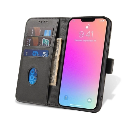 Magnet Case etui Vivo X80 Pro pokrowiec z klapką portfel podstawka czarne