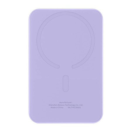 Magnetyczny mini powerbank Baseus 5000mAh 20W (fioletowy)