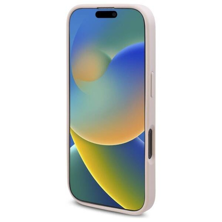 Original Handyhülle IPHONE 16 PRO MAX Guess Hardcase 4G Flowers Print MagSafe (GUHMP16XP4ROPEMCP) rosa