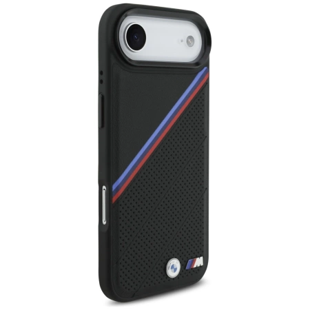 BMW M Tricolor Metal Logo MagSafe Case für iPhone 17 Air – Schwarz