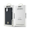DKNY DKHMP15MPSHRPSK iPhone 15 Plus / 14 Plus 6.7" czarny/black hardcase Leather Monogram Pattern Metal Logo MagSafe