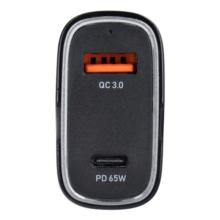 Ładowarka samochodowa USB QC 3.0 18W + Typ C PD 65W CC53-1A1C (Total 83W)