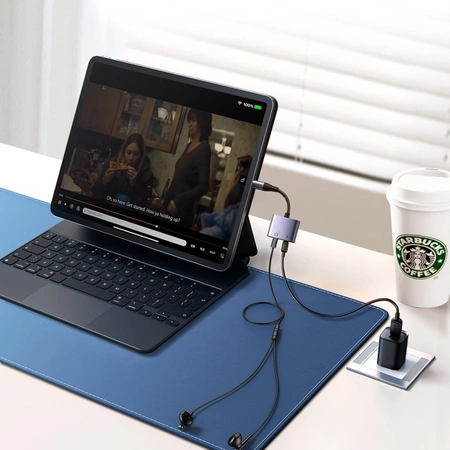 Joyroom SY-L02 Lightning to 2x Lightning DAC adapter 2in1 - black