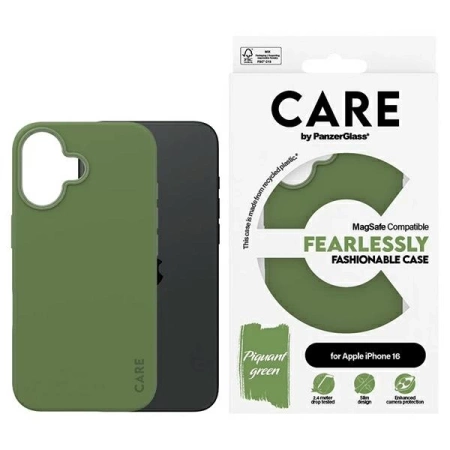 CARE by PanzerGlass Fashion Case iPhone 16 6,1&quot; grün/grün MagSafe 1385