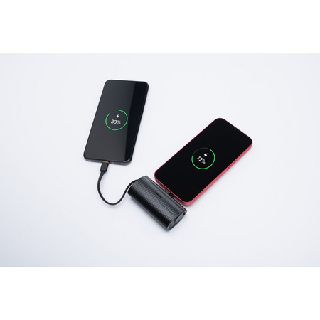 FORCELL Powerbank F-Energy Power Plug F5K3 5 000mAh z wbudowanym złączem do Lightning 8-PIN PD 20W czarny