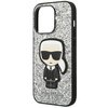 Karl Lagerfeld KLHCP14XGFKPG iPhone 14 Pro Max 6.7" Hardcase silber / silber Glitter Flakes Ikonik