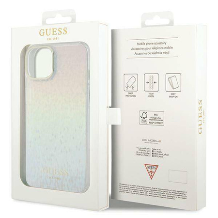 Guess nakładka do iPhone 12 / 12 Pro 6,1&quot; GUHCP12MHDECMI HC IML FACETED MIRROR DISCO IRIDESCENT