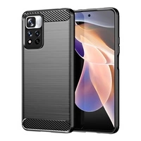 Carbon Case elastyczne etui pokrowiec Xiaomi Redmi Note 11 Pro+ 5G (China) / 11 Pro 5G (China) / Mi11i HyperCharge / Poco X4 NFC czarny
