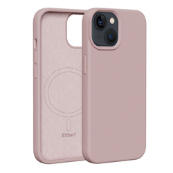 Nakładka Etteri Silicone Mag do iPhone 14 6,1" jasnoróżowa