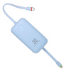 VEGER powerbank 10000 mAh z wbudowanymi kablami Typ C / Lightning PD QC3.0 35W K1 (W1188) niebieski