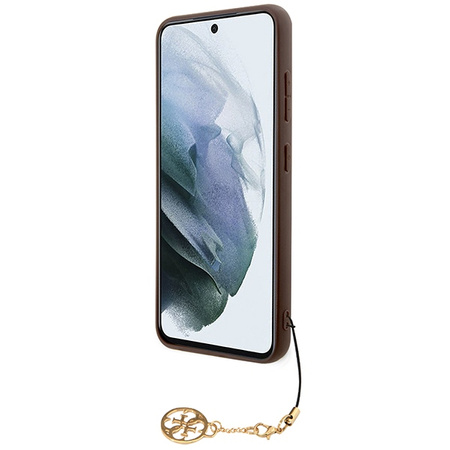 Etui Guess 4G Charms Collection na Samsung Galaxy S24 - brązowe