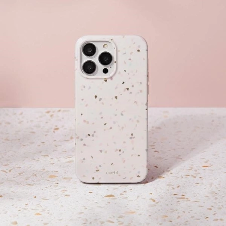 Uniq Coehl Terrazzo Hülle für iPhone 14 Pro Max – Sand