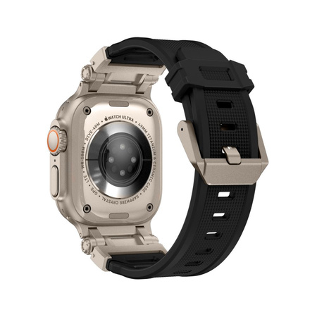 Pasek do APPLE WATCH 4 / 5 / 6 / 7 / 8 / 9 / SE / ULTRA 1/2 (44 / 45 / 49 MM) Tech-Protect Delta Pro black-titanium