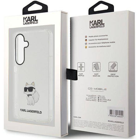 Oryginalne Etui KARL LAGERFELD hardcase IML Choupette KLHCS24SHNCHTCT do Samsung Galaxy S24 przezroczysty