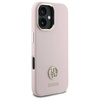 Original Handyhülle IPHONE 16 Guess Hardcase Silicone Logo Strass 4G (GUHCP16SM4DGPP) blassrosa
