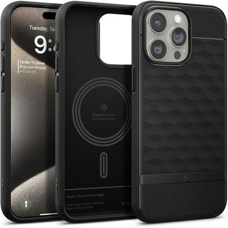 Case APPLE IPHONE 15 PRO Caselogy Parallax Mag MagSafe Matte black