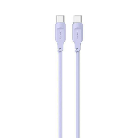 USAMS Kabel USB-C na USB-C PD Fast Charging 1,2m 100W Lithe Series purpurowy/purple SJ567USB03 (US-SJ567)