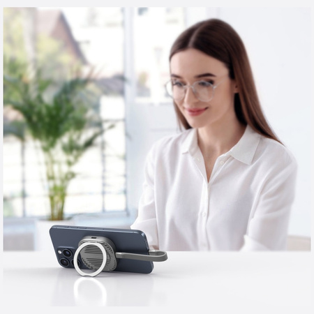 Magnetyczna obudowa SSD 4smarts do 4TB z podpórką 3C MagSafe szary 541311