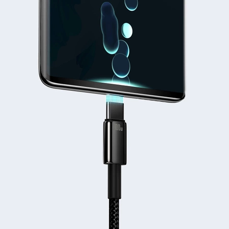 Baseus Tungsten Gold cable USB-A - USB-C 480Mb/s 100W 1m black (CAWJ000001)
