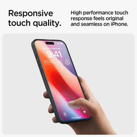 GEHÄRTETES GLAS Spigen GLAS.TR „EZ FIT“ IPHONE 15 KLAR