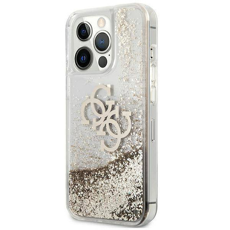 Guess GUHCP13XLG4GGO iPhone 13 Pro Max 6,7" złoty/gold hardcase 4G Big Liquid Glitter