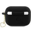 Guess GUAP2LSCHSK AirPods Pro 2 Cover schwarz/schwarz Silikon Charm Heart Collection