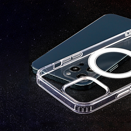 Nakładka Anti Shock 1,5 mm Mag do iPhone 16 Plus 6,7" transparentna big hole + przycisk