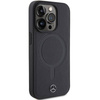 Mercedes Smooth Leather MagSafe Hülle für iPhone 15 Pro – Schwarz