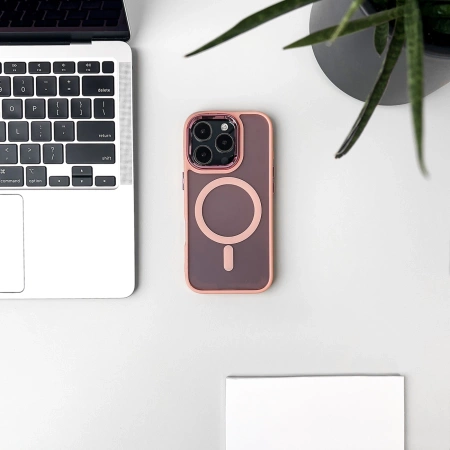 Etui Wozinsky Fashion Case z MagSafe na Samsung Galaxy S24 FE - różowe