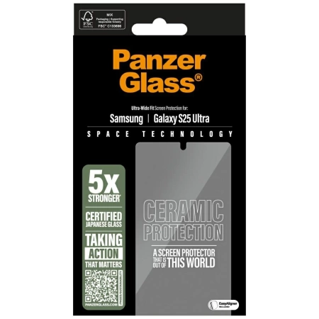 PanzerGlass Ultra-Wide Fit Ceramic Glass for Samsung Galaxy S25 Ultra