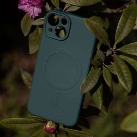Nakładka Simple Color Mag do iPhone12 Pro 6,1" ciemnozielona