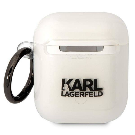 Original Handyhülle APPLE AIRPODS Karl Lagerfeld Karl`s Head (KLA2HNIKTCT) transparent