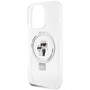 Original Case IPHONE 15 PRO MAX Karl Lagerfeld Hardcase Ring Stand Karl&Choupettte MagSafe white