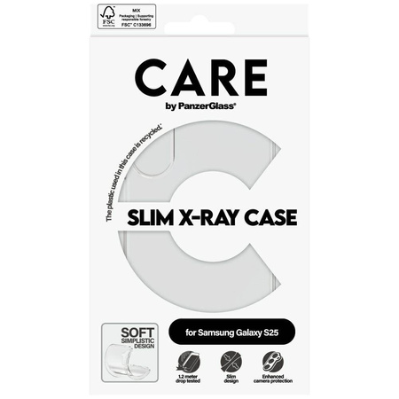 CARE by PanzerGlass Fashion X-Ray Hülle für Samsung Galaxy S25 – transparent