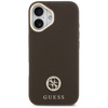 GUESS futerał do IPHONE 17 kompatybilny z MagSafe GUHMP17SPGCRMDEW (PU W/ Grained Strass Logo) brązowy