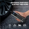 Rockbros 42720001001 elektrische Fahrradpumpe mit LED-Anzeige + USB-C – USB-A-Kabel – Schwarz