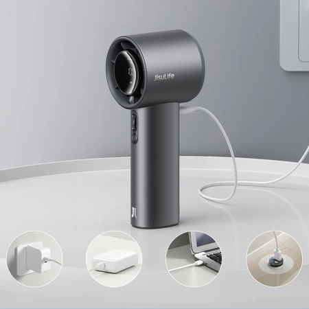 Mini dmuchawa Jisulife Handheld Fan Pro1 S FA53PRO przenośny wiatraczek wentylator USB - ciemnoszary